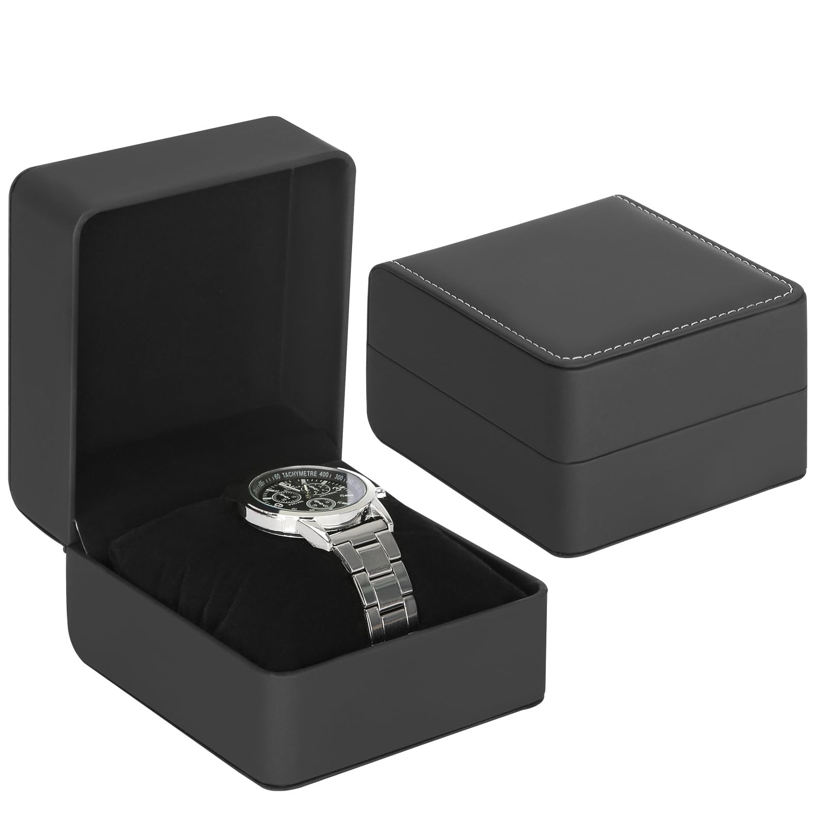 BAOPEND Single Watch 11.2cm x 10.3cm x 7.1cm / 4.4in x 4in x 2.8in, Black
