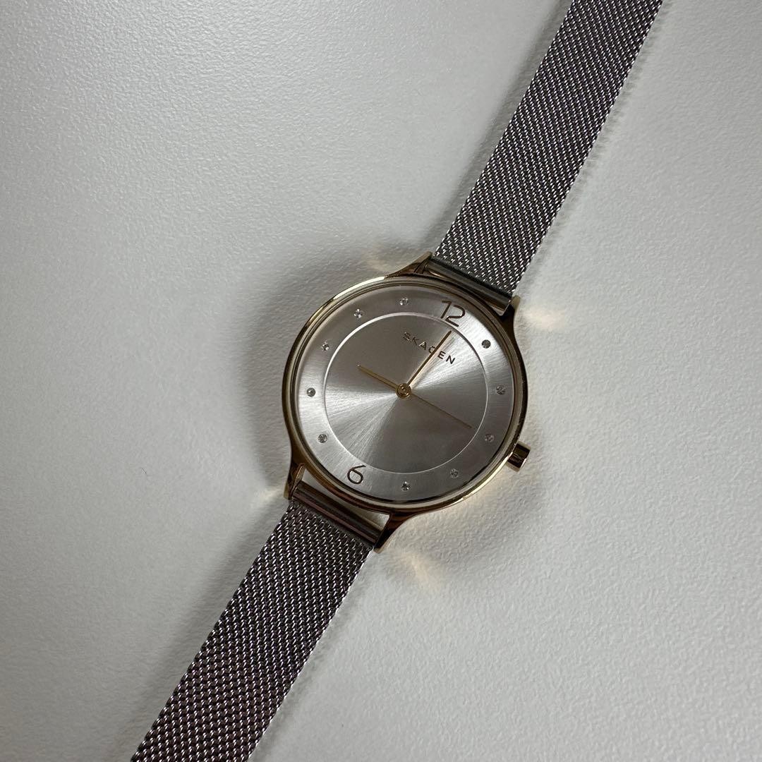 Skagen wristwatch silver gold