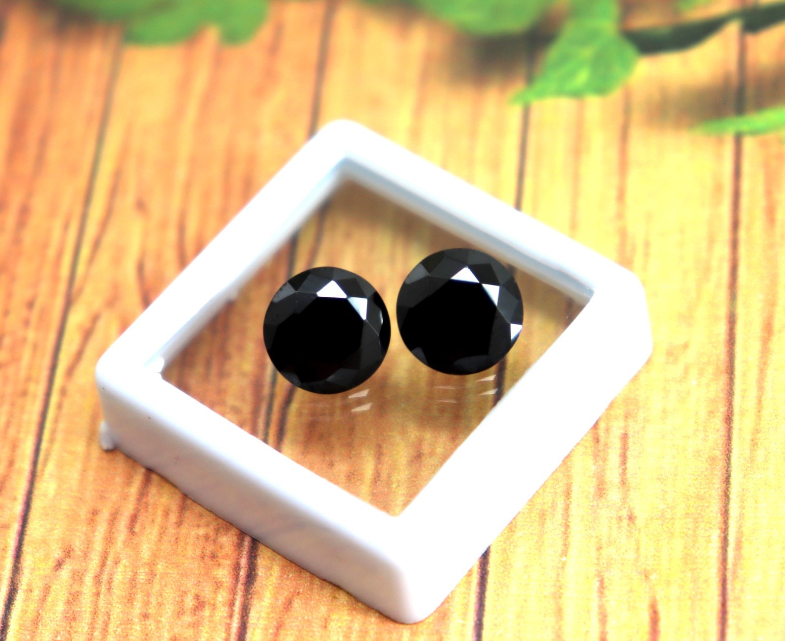 3Ct Natural Black Diamond Loose Gemstone Faceted Round Cut Rare Black Diamond