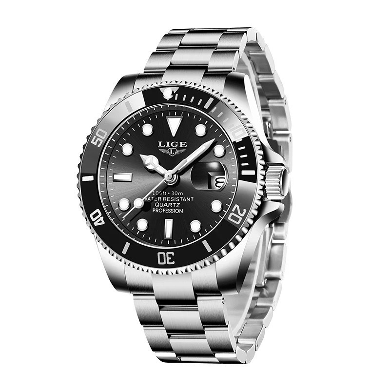 LIGE Luxury Watch, Wristwatche Casual Business Waterproof Watches for Mens, Date