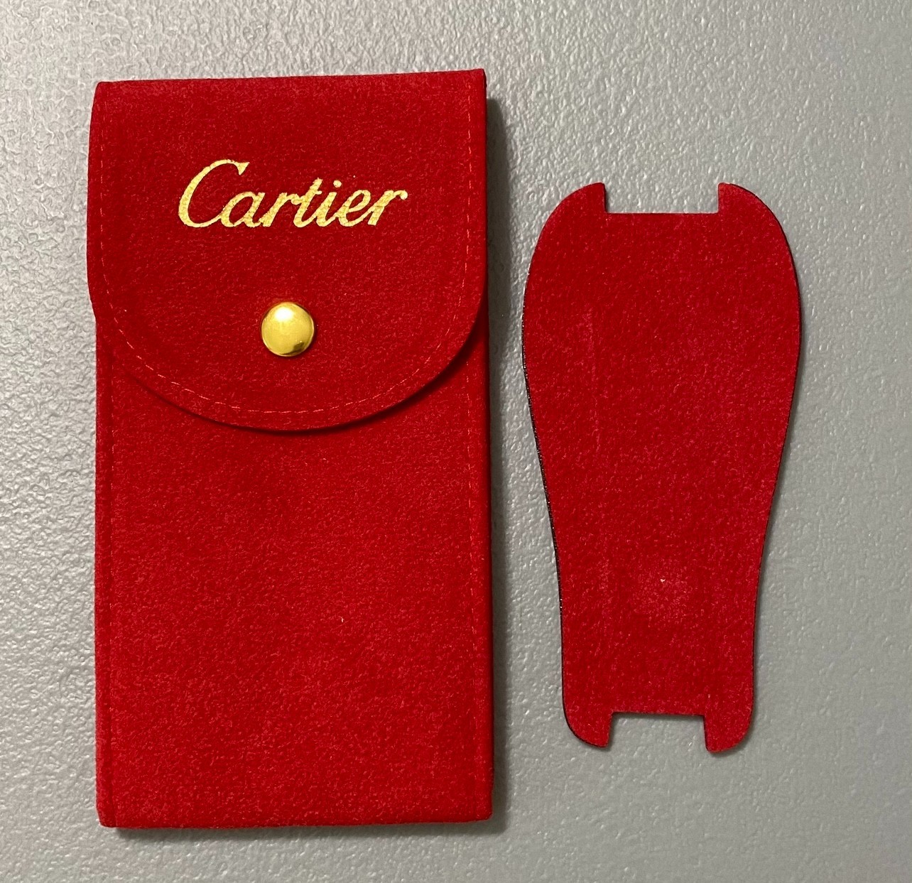 CARTIER RED POUCH/ TRAVEL POUCH/SERVICE POUCH WITH INSERT FAST SHIPPING USA