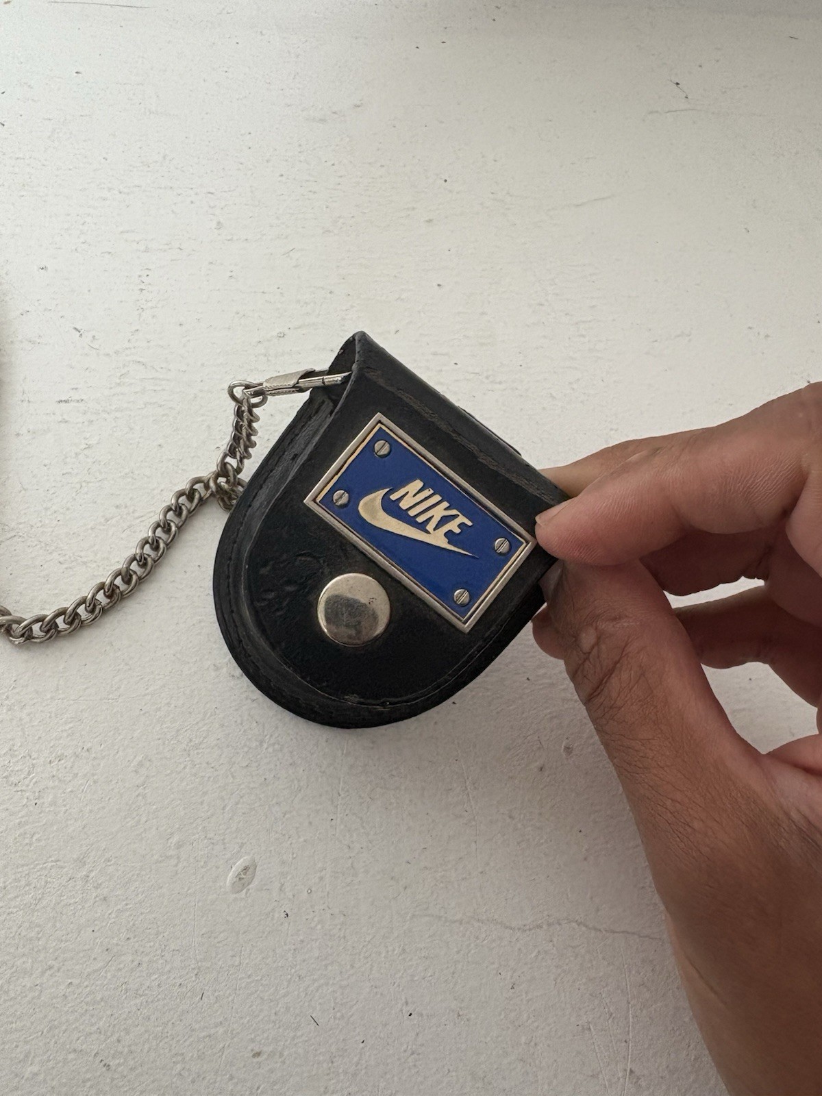 Nike Air Quartz Pocket Watch Model 1238 Made In USA Stainless Steel With Pouch