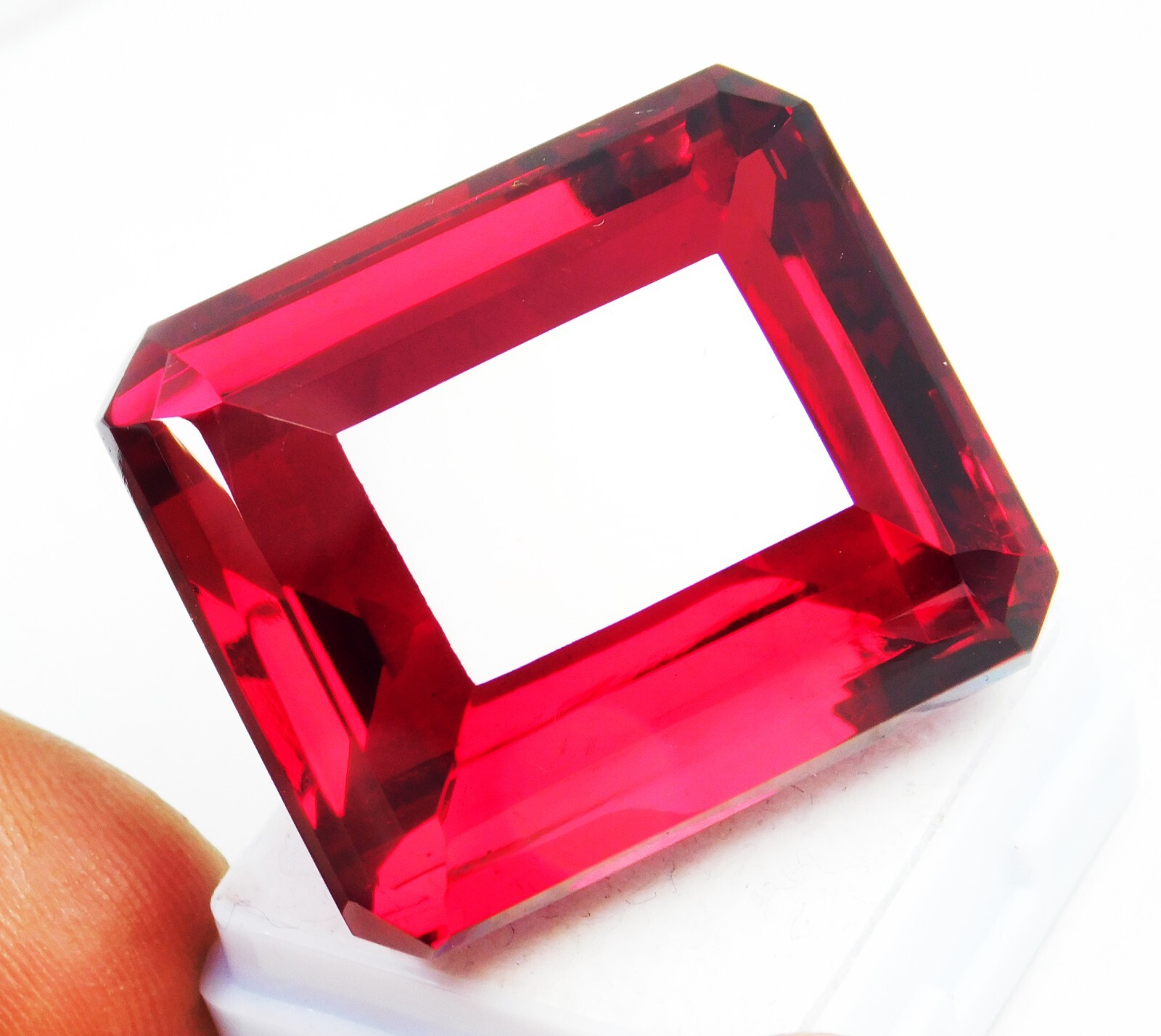 Natural Rare Almandine Red Garnet 142.30 Ct Certified Emerald Cut Loose Gemstone