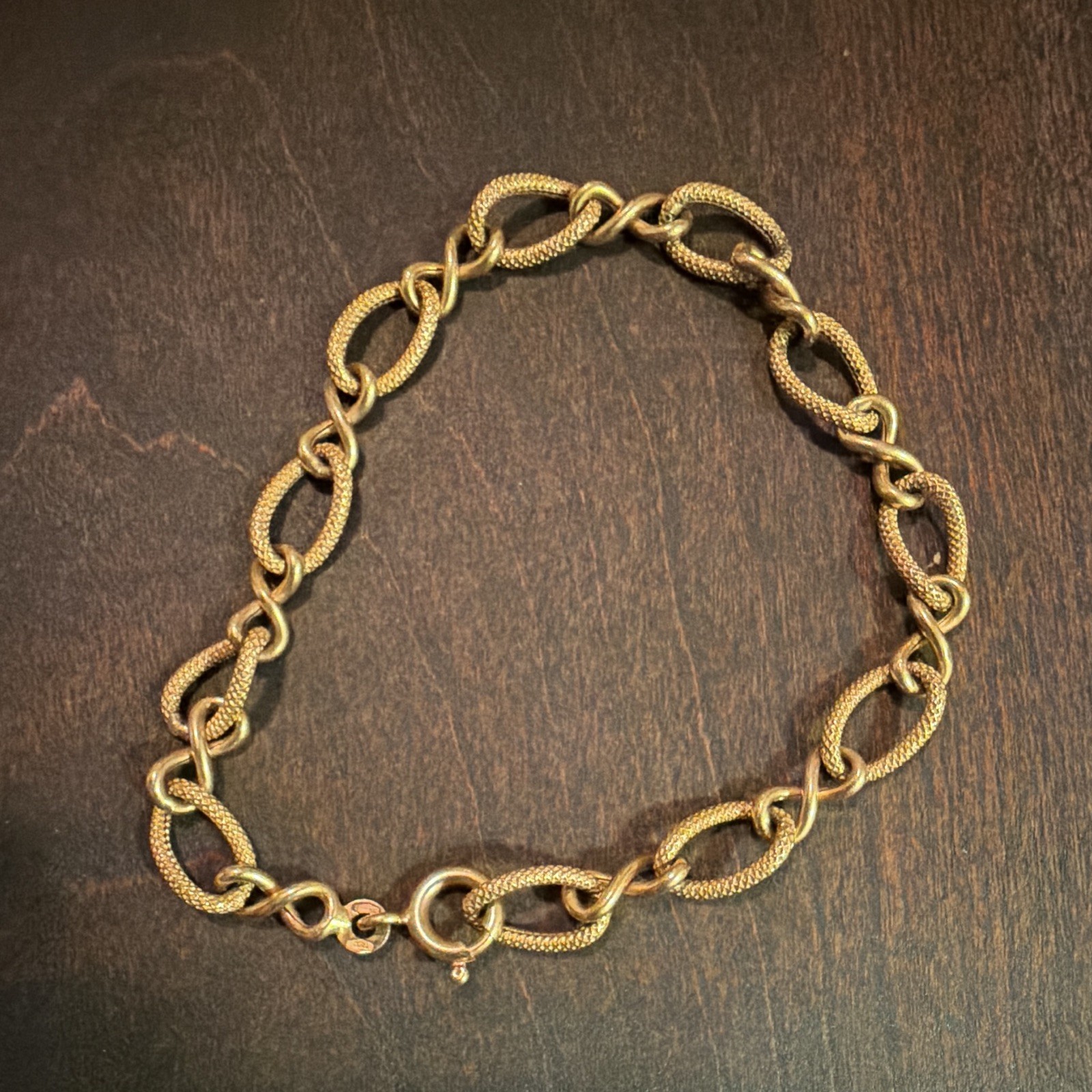 Vintage UnoAerre Italian 750 18kt Yellow Gold Textured Woven Bracelet