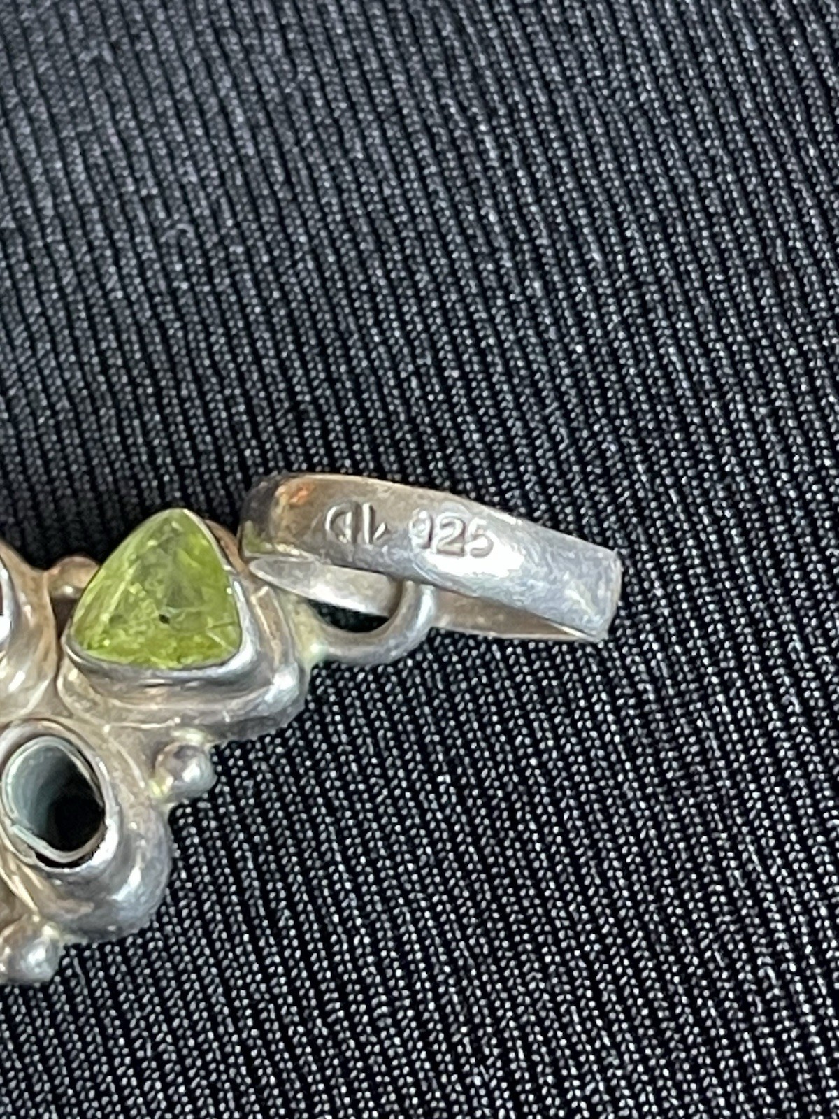Moon Face Pendant With Gemstones. Missing 1 Stone. 925 Silver. Sajen Style.