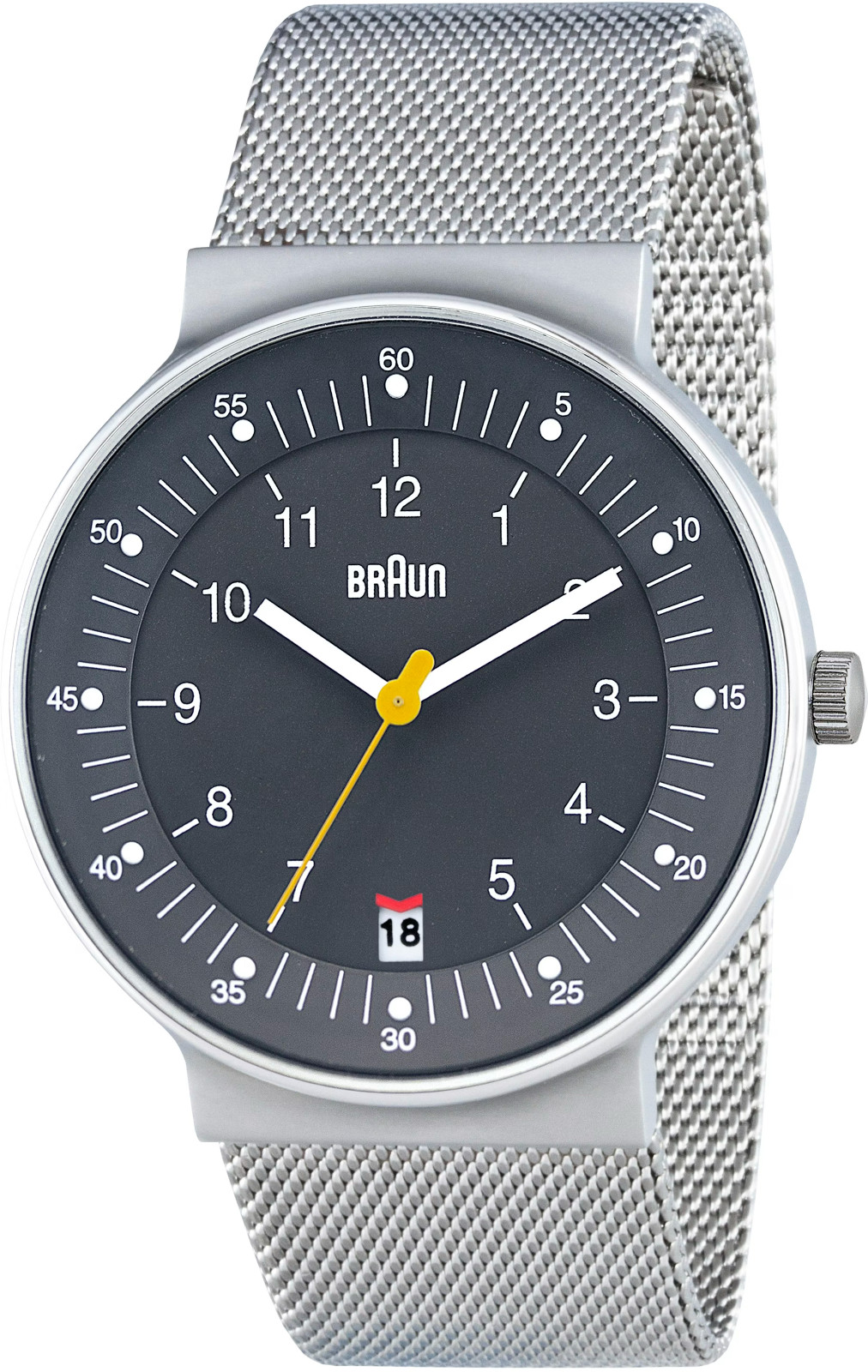 BRAUN BNH0082 Watch SS Mesh Strap Germany RARE!