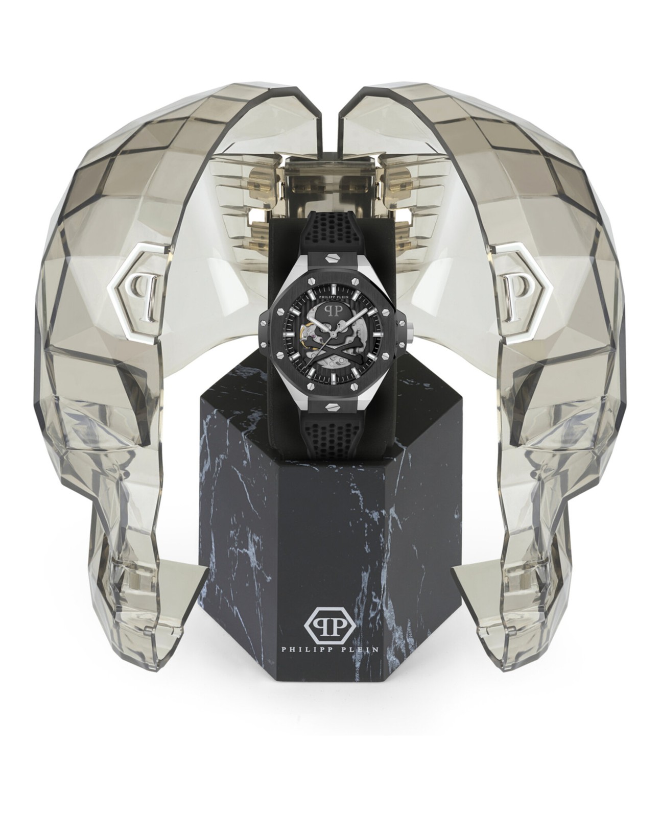 Philipp Plein Mens Stainless Steel 46mm Strap Fashion Watch