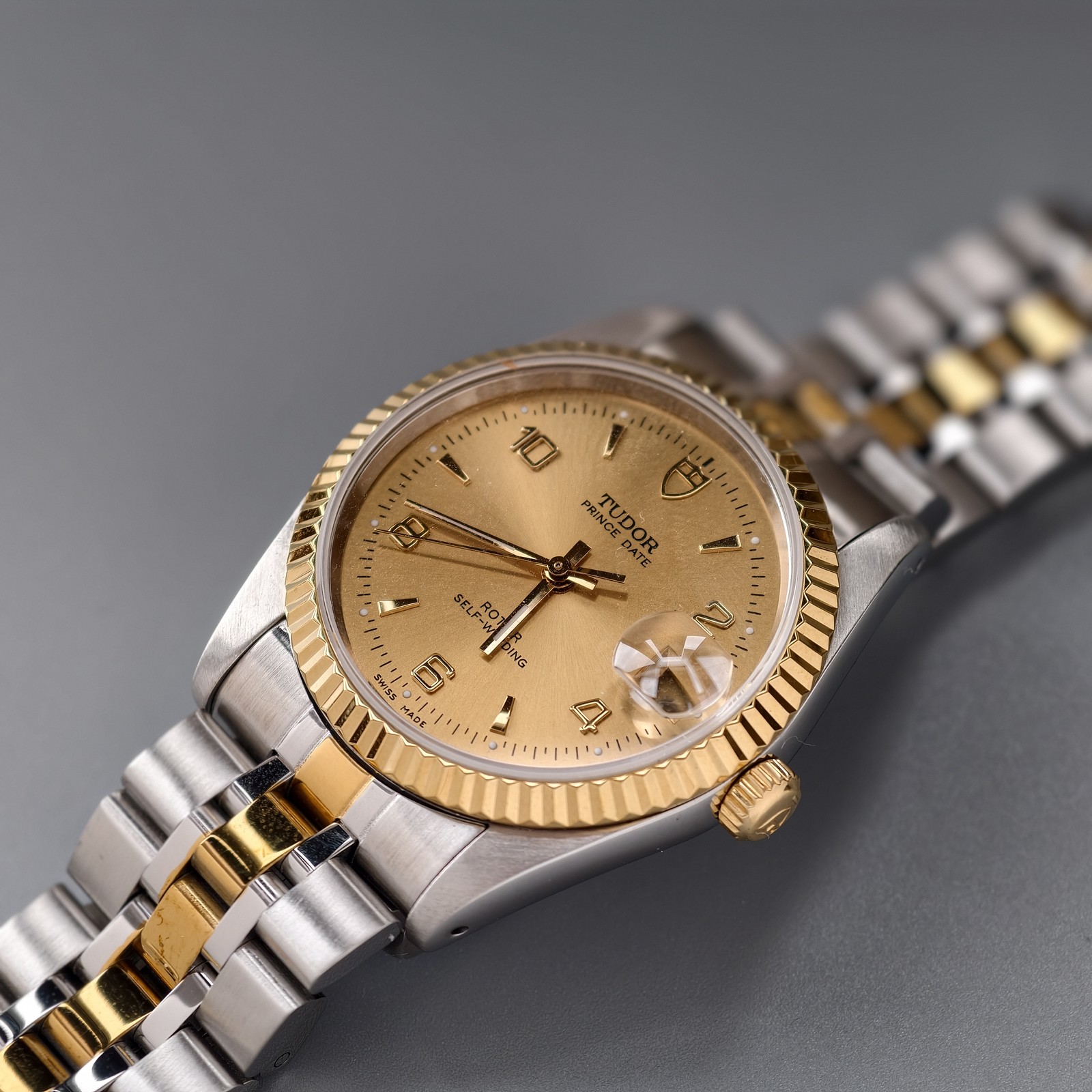 Tudor Gilding Dial Prince Date 74033 Men’s Watch Automatic 34mm Number scale