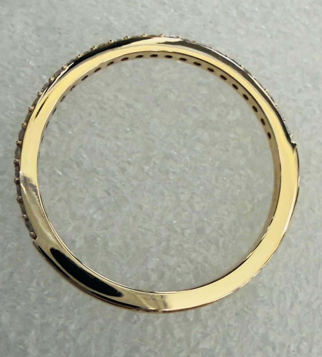 Pandora Era 14k Gold Lab-grown Diamond Half Eternity Pavé Ring 0.11 ct Size 56