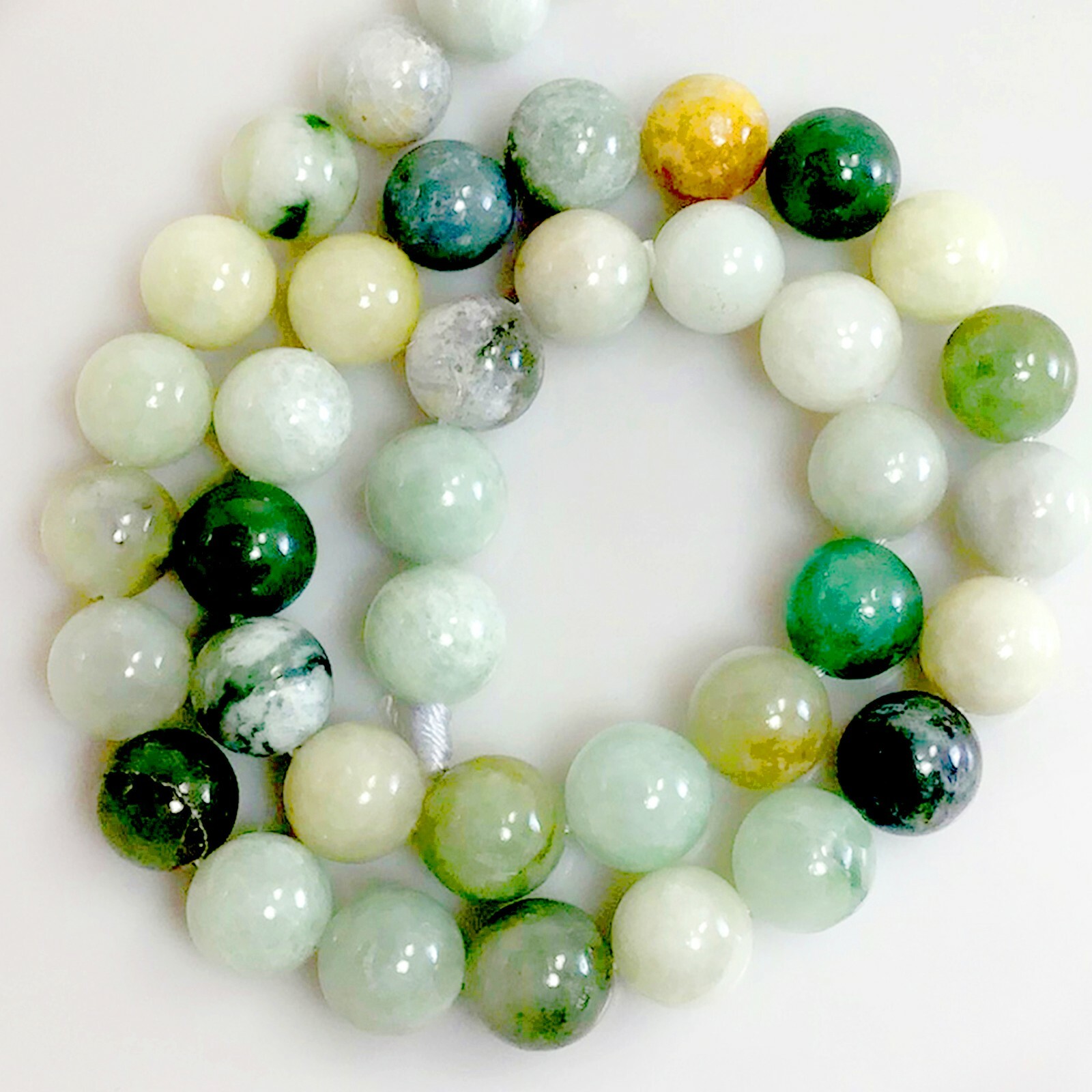 Natural Gemstone Myanmar Burma Jade Round Beads 15″ inch Strand 10x10mm(JA03)b