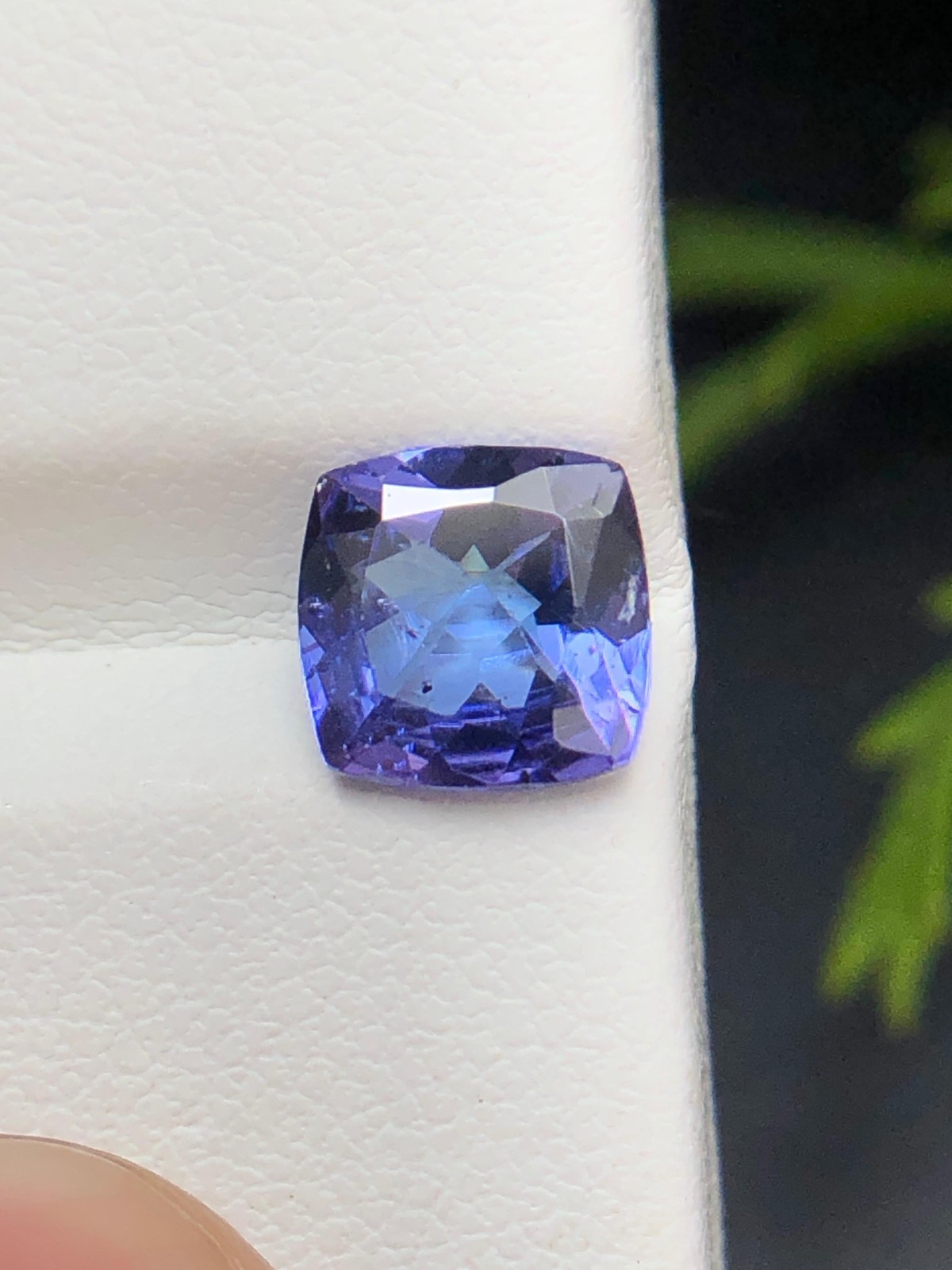 Natural Blue Purple Zoisite Tanzanite 1.25 Ct Cushion Cut Loose Gemstone