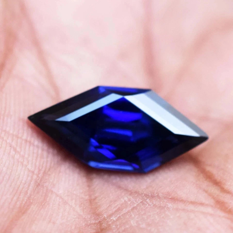 21 Ct Natural Ceylon Blue Sapphire Fancy Cut Certified Rare Loose Gemstone+ Gift