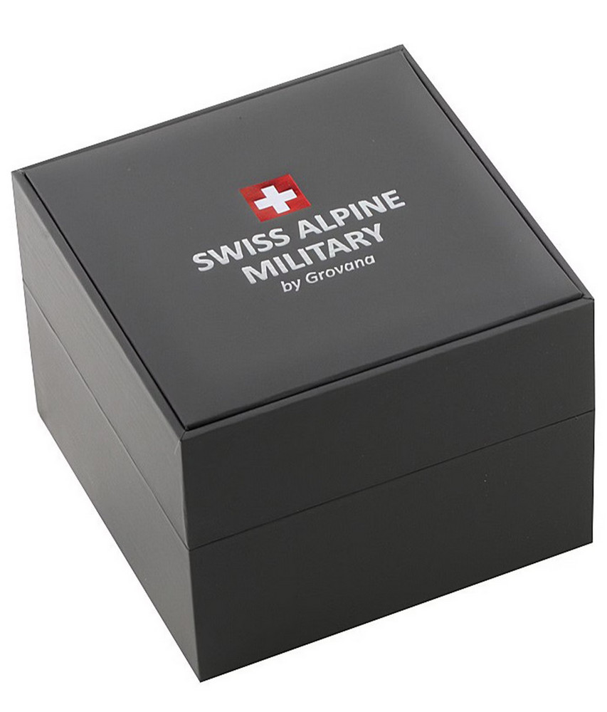 Swiss Alpine Military Brown Dial Dual Tone Diver Watch 7040.1156 Swiss Made