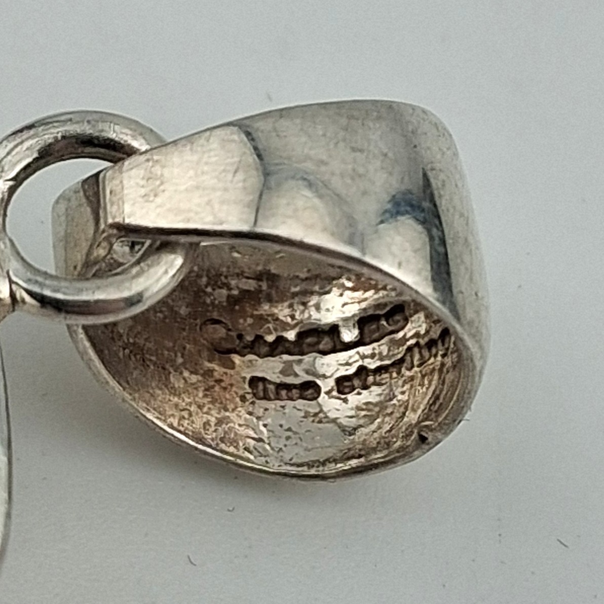 Charles Albert 950 Fine Sterling Silver Ammonite Fossil Pendant Nice Thick 14g
