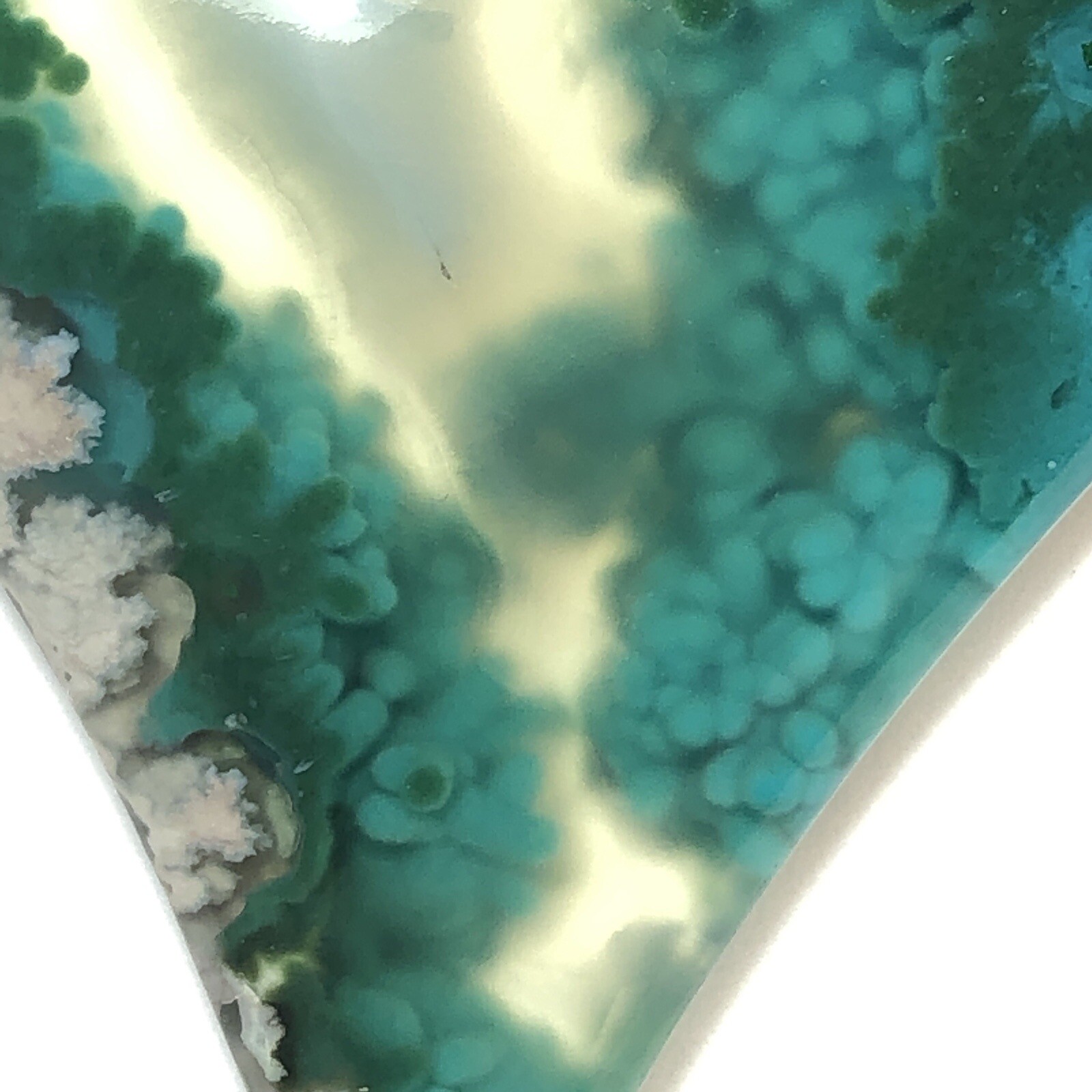 49 CT Museum Grade Gem Silica Chrysocolla Stalagmite Stalagtite Quartz Cabochon