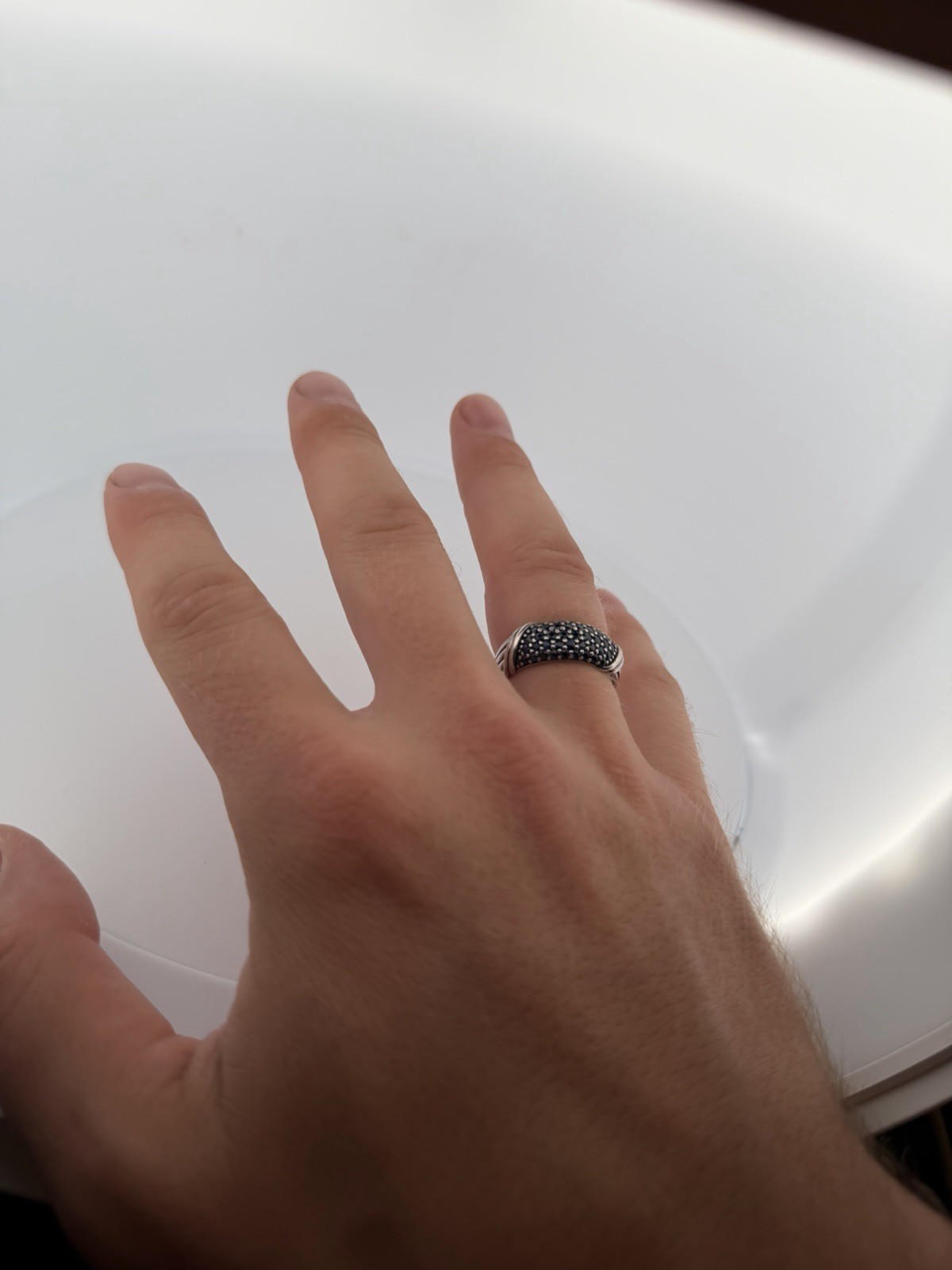 Peter Thomas Roth Signature Classic Band Ring blue sapphires sterling silver 10
