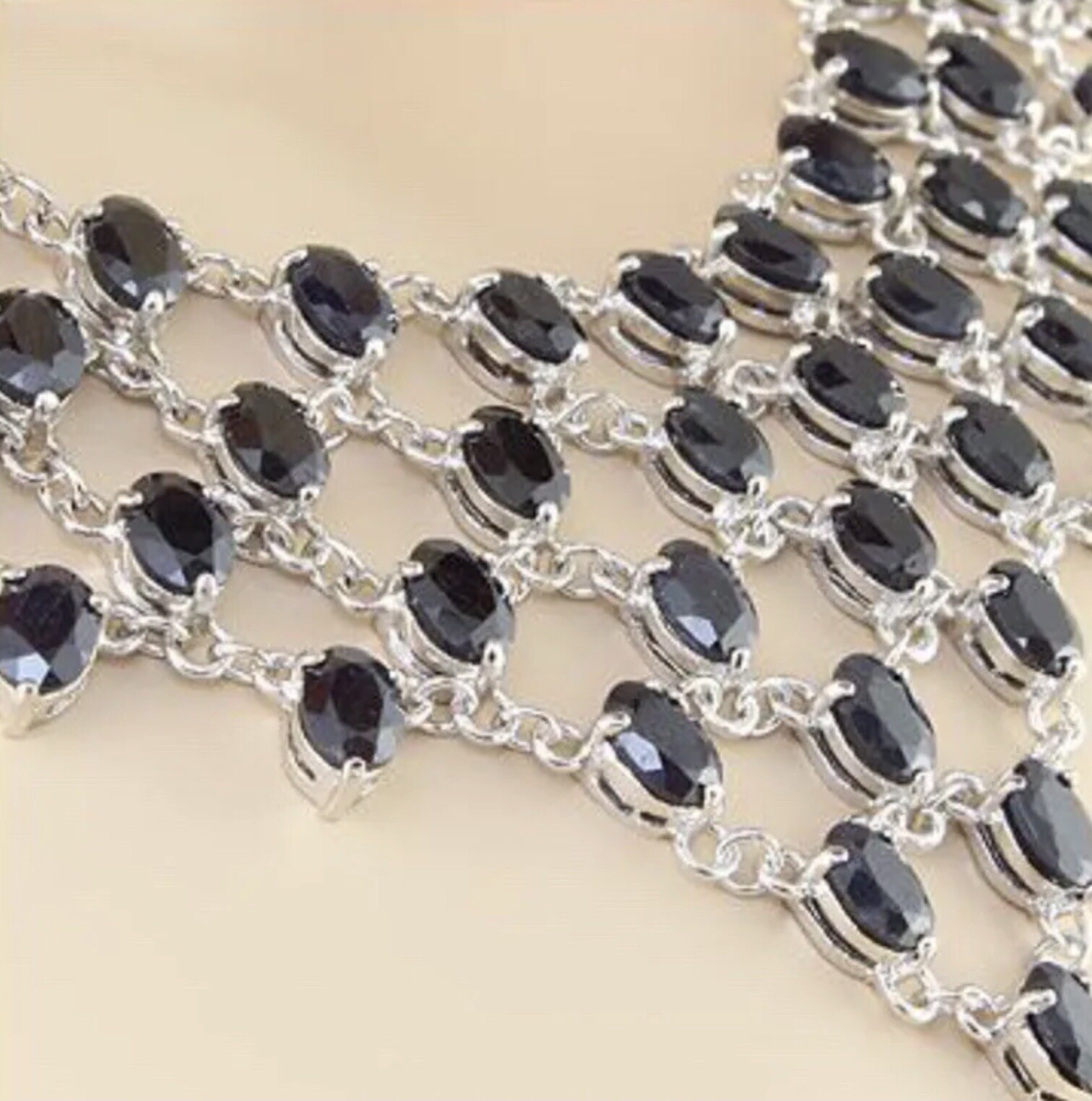 Womens White Gold Rhodium Finish 17 Inch Saphire Designer Necklace