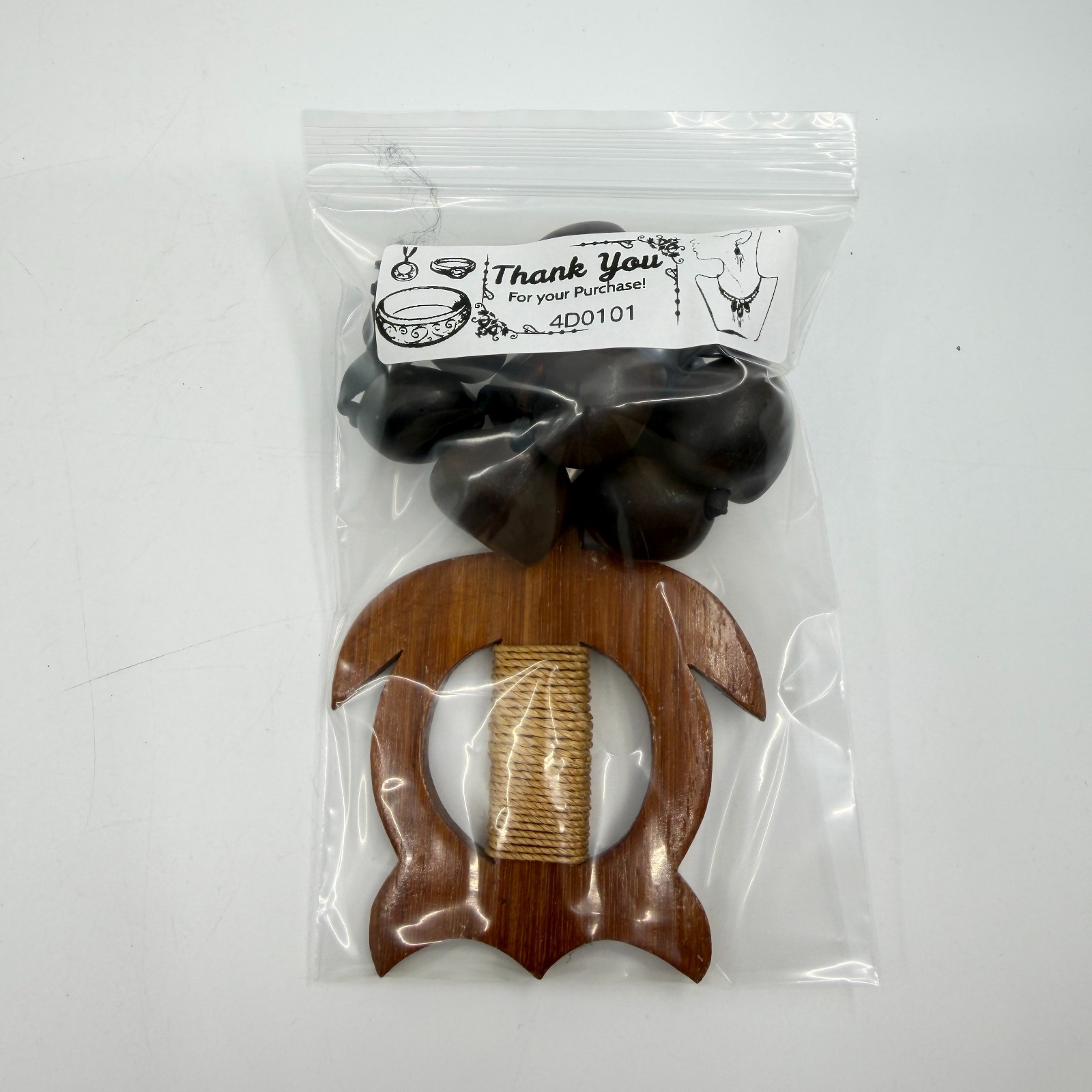 Chunky Brown Nut Bead Necklace Wood Sea Turtle Pendant Boho Tribal Statement