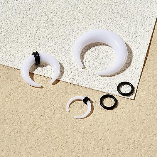18Pcs Septum Stretching Kit 14G-00G – Pincher C Shape Buffalo Piercing Kit