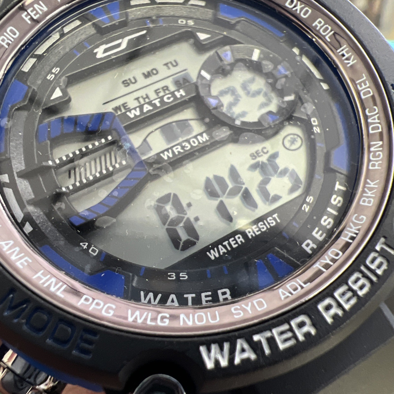 Men’s Digital Tecno🔥 Sports Watch Army Military Quartz Blue Case Wristwatch🍺
