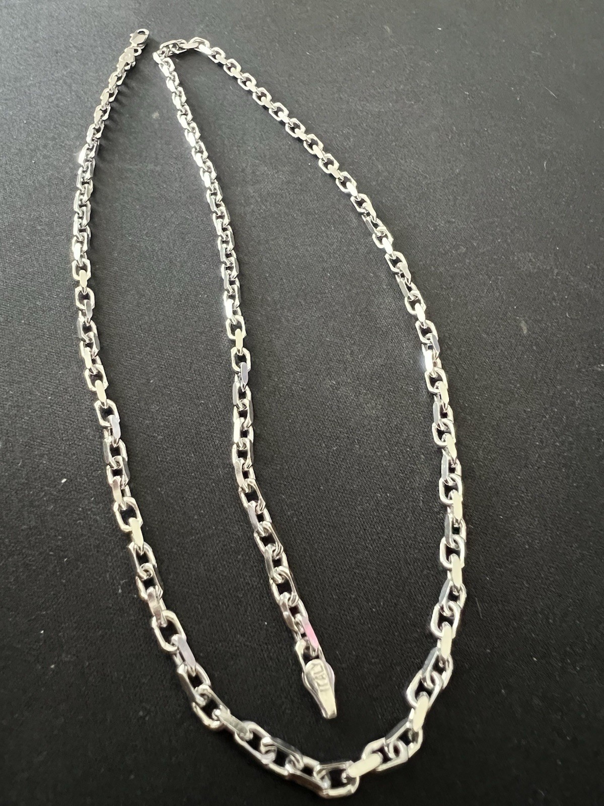 Jacoje Silver Heavy Link Chain 3.2mm 22 Inches 925 Italy