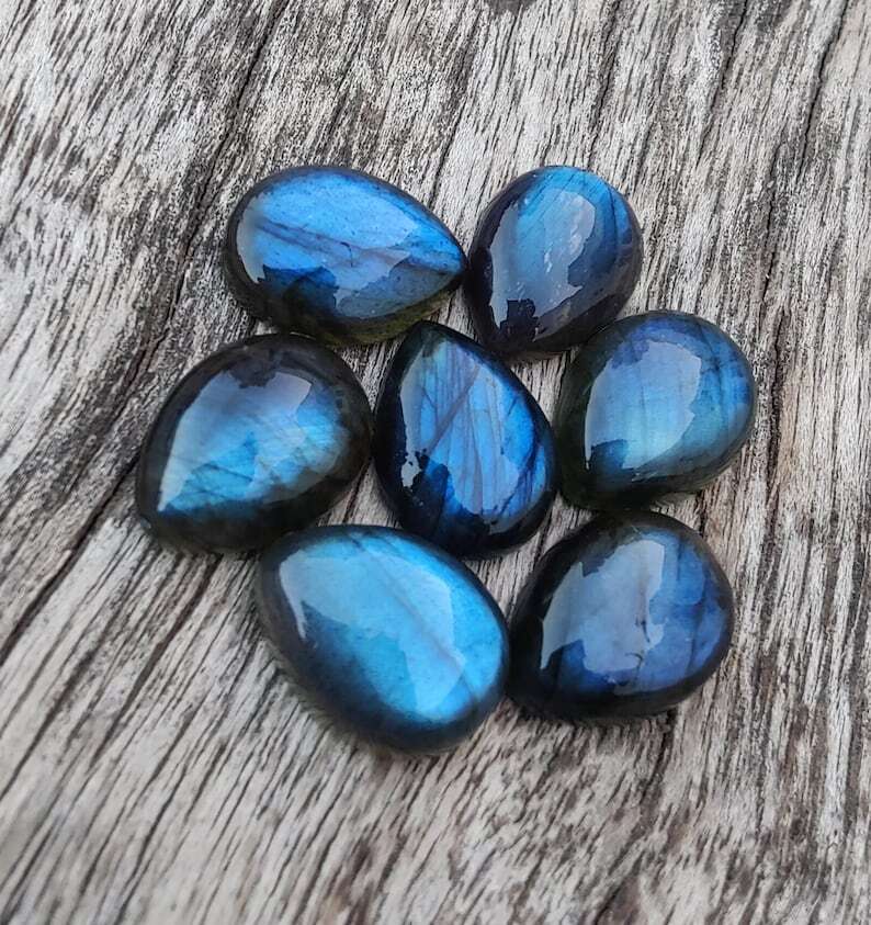 AAA Quality Natural Labradorite Pear Shape Cabochon Gemstone 3x5mm – 12x16mm