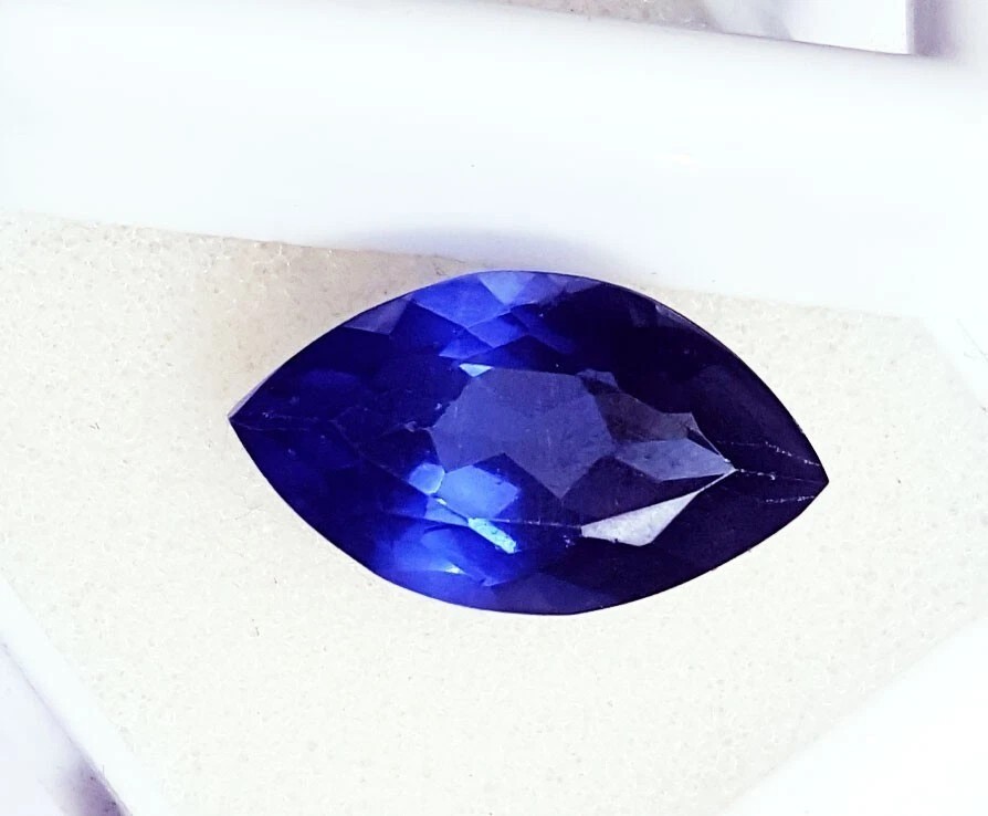16.04 Ct Natural Blue Sapphire Marquise Cut AGL Certified Gemstone for Pendant