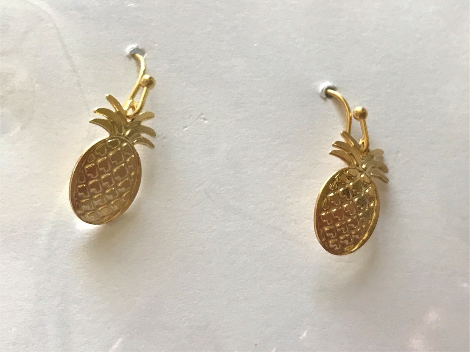 LIV-N-ALOHA Jewelry 18K Gold Dipped Brass Dainty Earrings Oahu Hawaii Pineapples