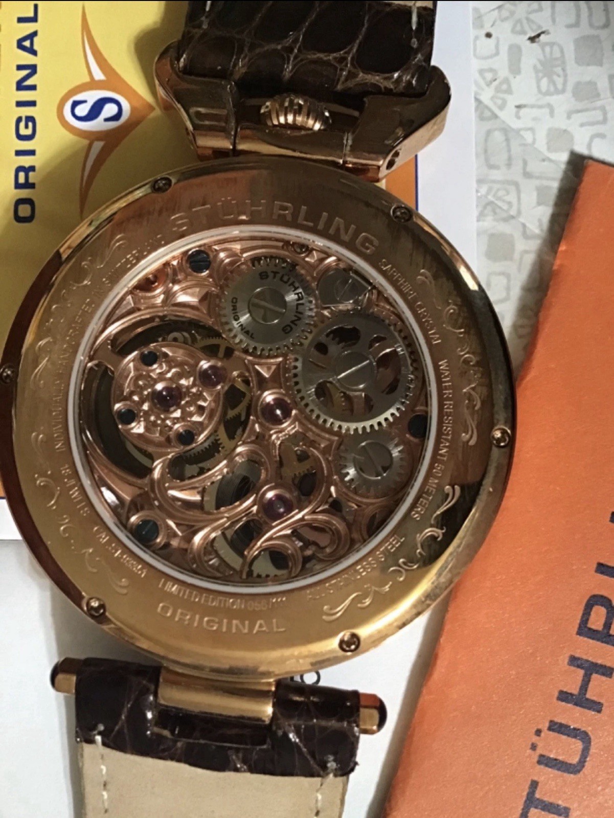 Stuhrling Emperor’s Skeleton Tourbillon 127C.333514 Limited 56/111 MSRP $3500