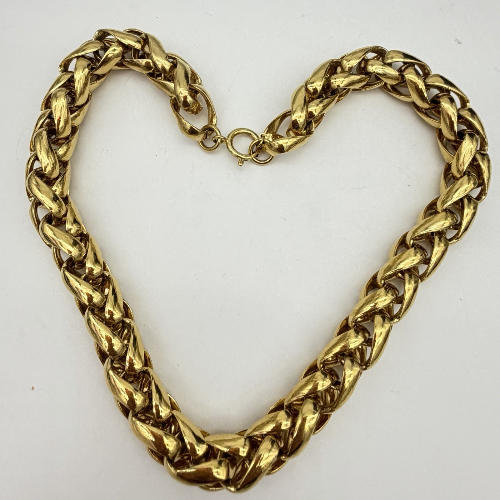 Vtg Napier Chunky Gold Tone Thick Heavy Rope Necklace 13.4 Mm Substantial 202 Gr