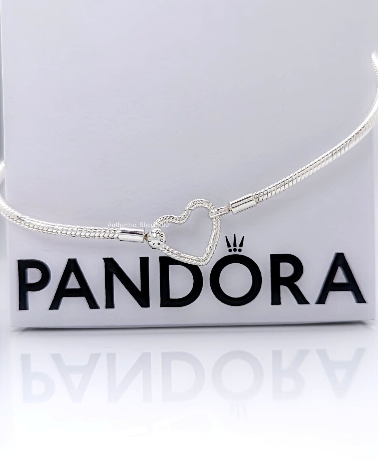 NEW 100% Authentic PANDORA 925 Ale Heart Closure Snake Chain Necklace 393377C00