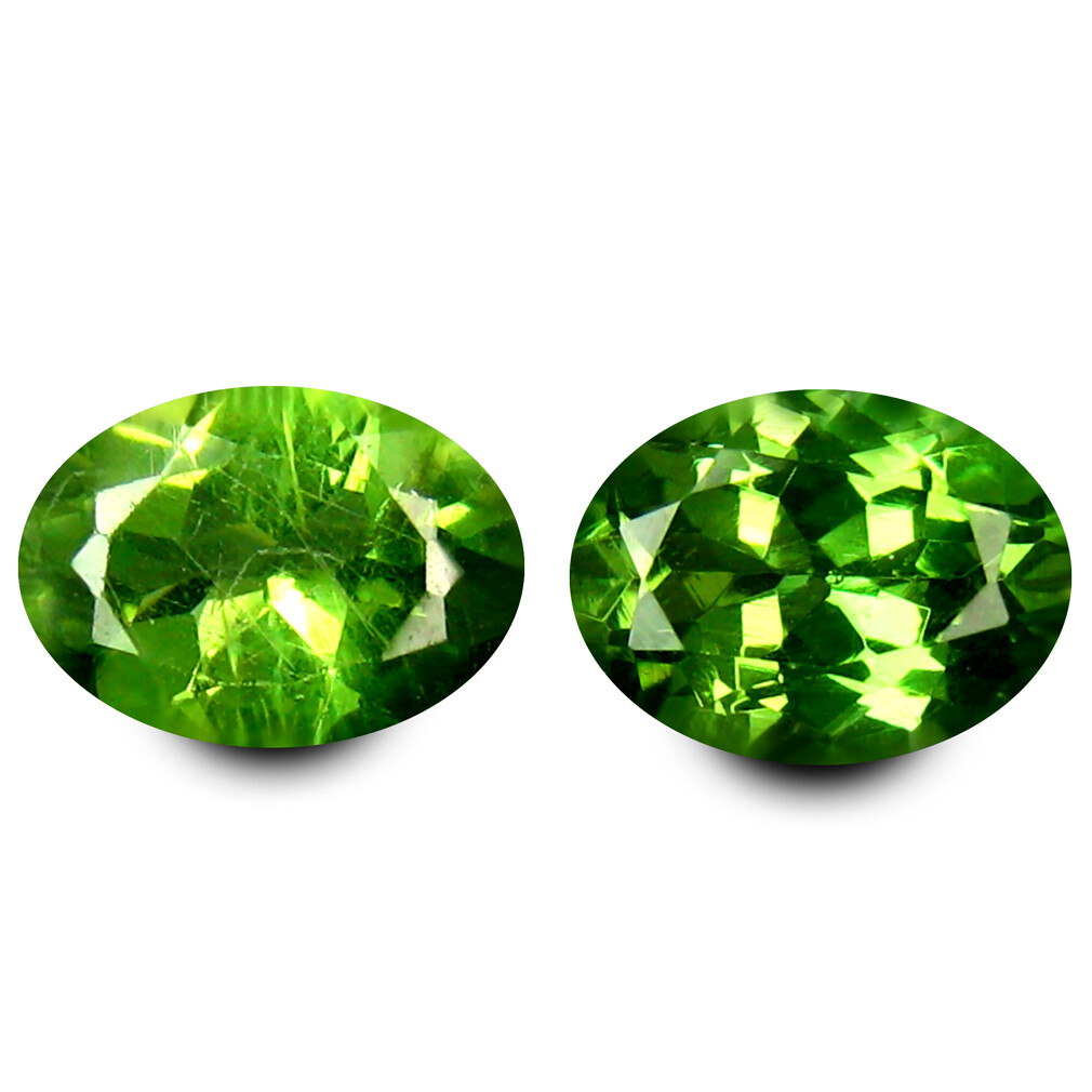 1.83 ct (2pcs) Splendid MATCHING PAIR Oval Shape (7 x 5 mm) Apatite Gemstone