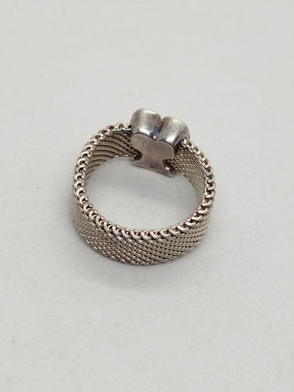 TOUS Sweet Teddy Bear Sterling Silver Ring MESH Size 7.5