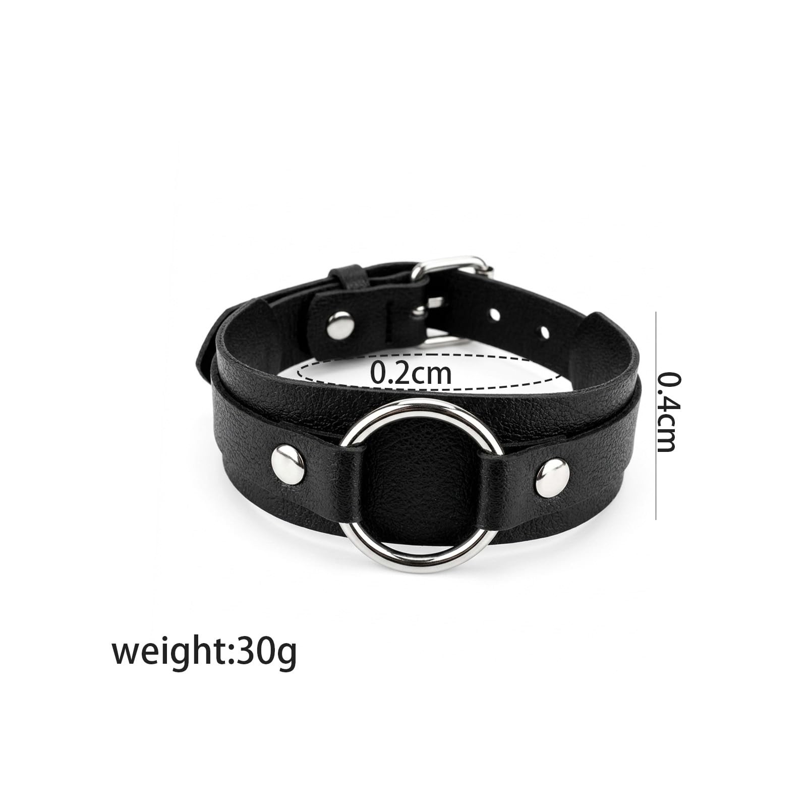 Leather Arm Bands for Men,Punk Bracelets Adjustable Upper Arm Strap with Meta…