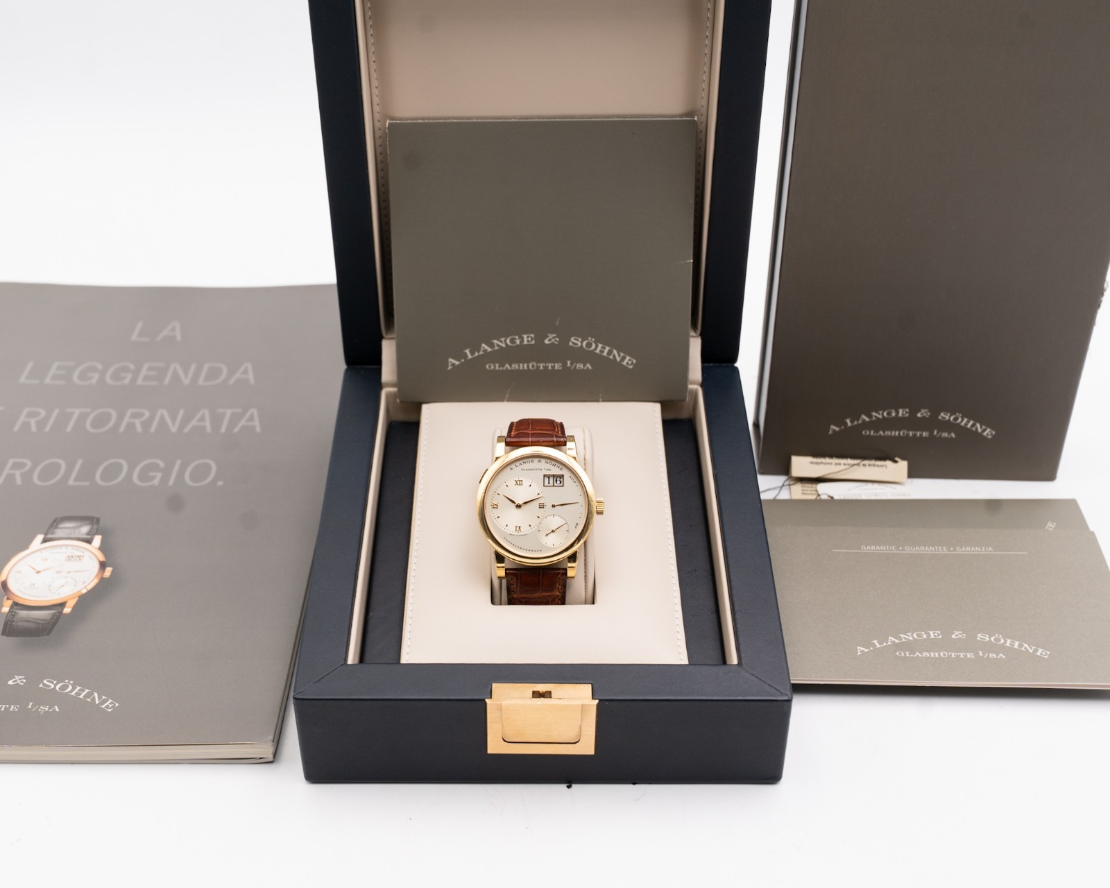 A. Lange & Söhne Lange 1 38.5mm 101.021 Yellow Gold case Brown Strap 2000