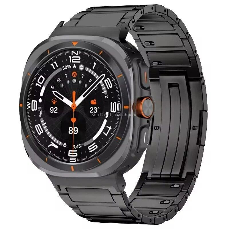 Titanium NO Gaps Watch Strap For Samsung Galaxy Watch 7 Ultra Quick Release Band