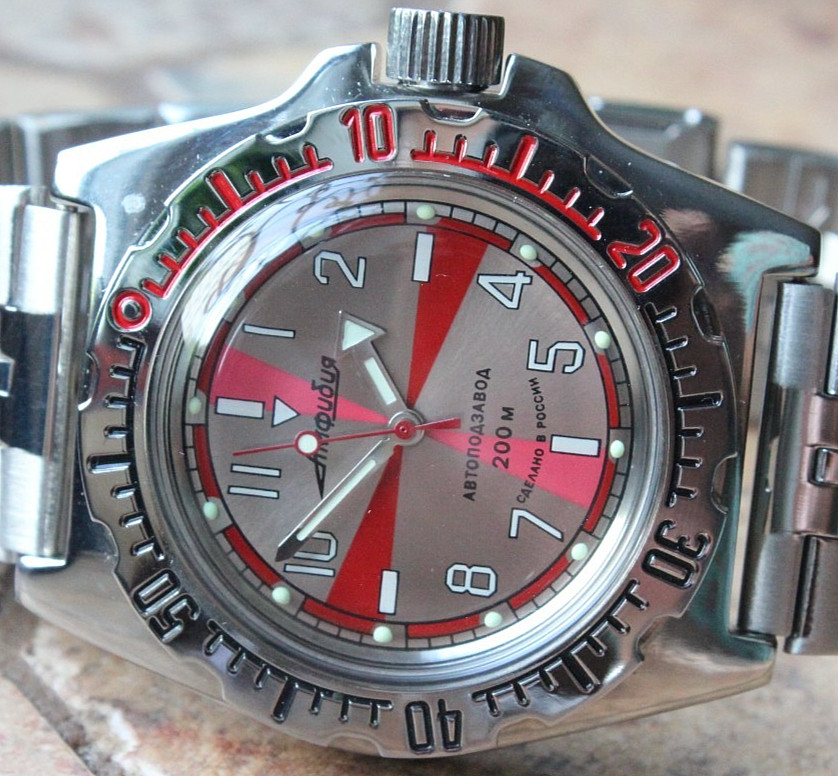 Vostok Amphibian Diver Mechanical Automatic Wrist Watch Radio Room 110651