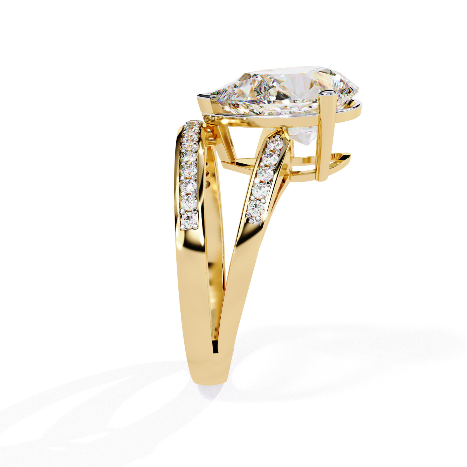 5.50 Ct Pear Moissanite Ring 925 Sterling Silver CZ Halo Engagement Bridal