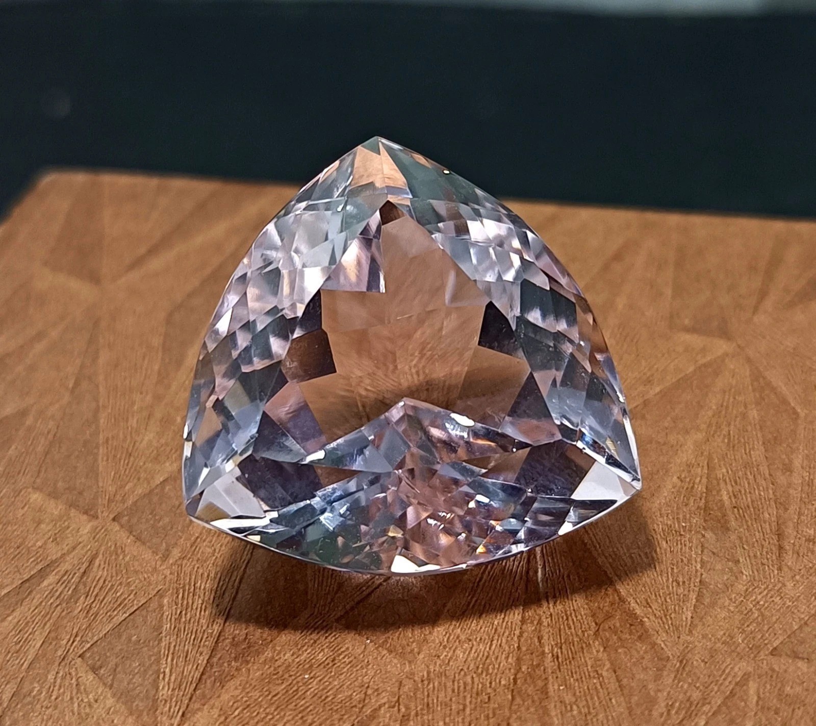 Brazilian Pink Topaz Trillion Cut 58-60 Ct Natural EGL Certified Loose Gemstone