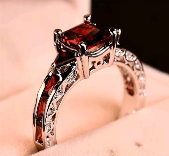 Enchanting Red Black Couple Ring His/Her Made for Lovers Valentine’s Day Edition