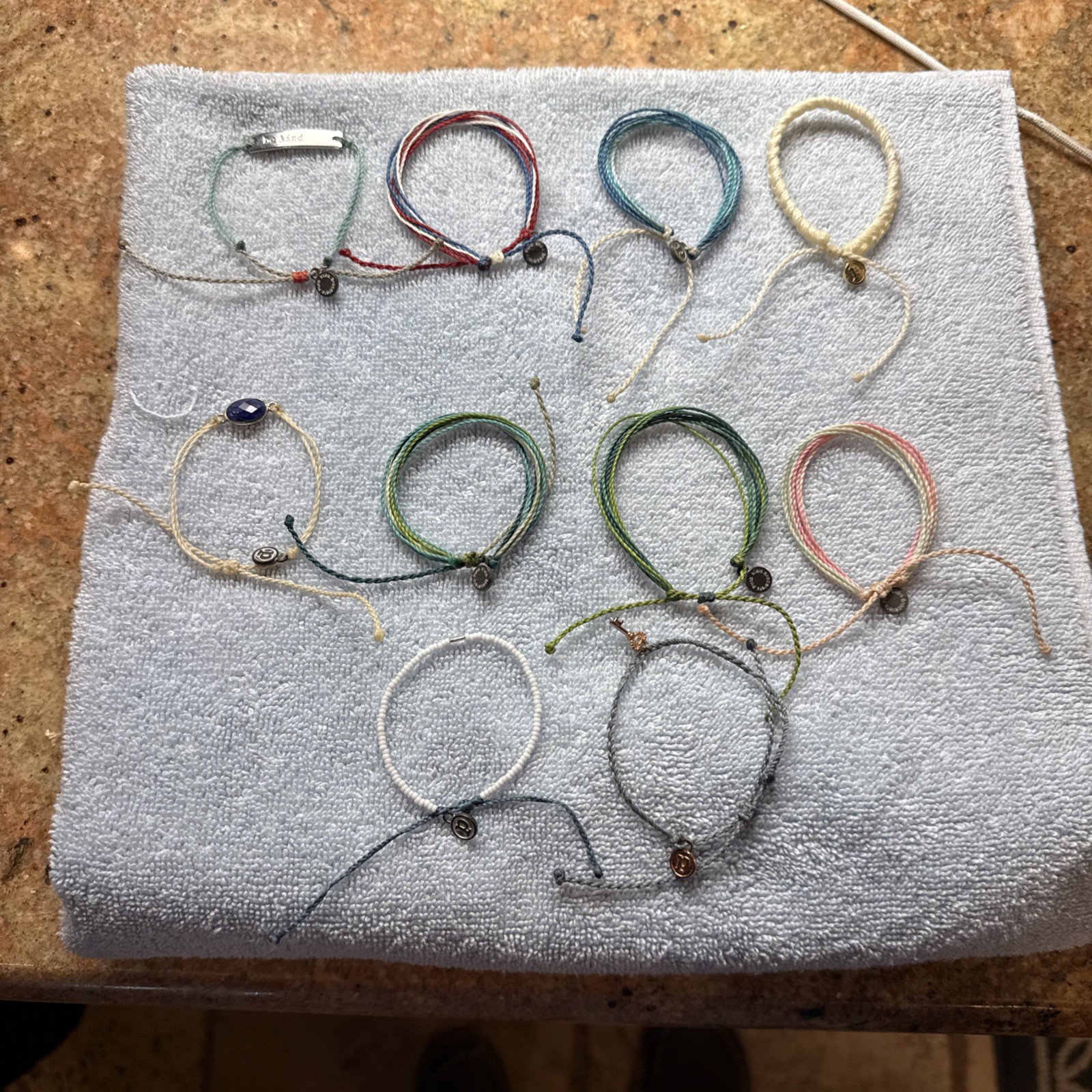 Lot of 10 Pura Vida Adjustable Slide Bracelets