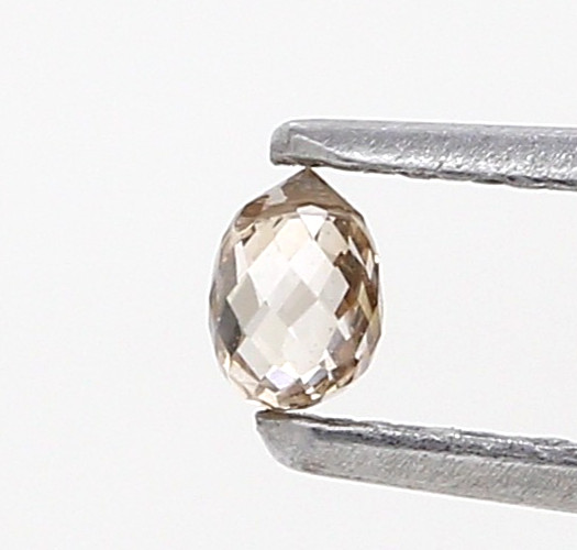 Diamond Briolette Shape Natural Brown 0.09ct Loose