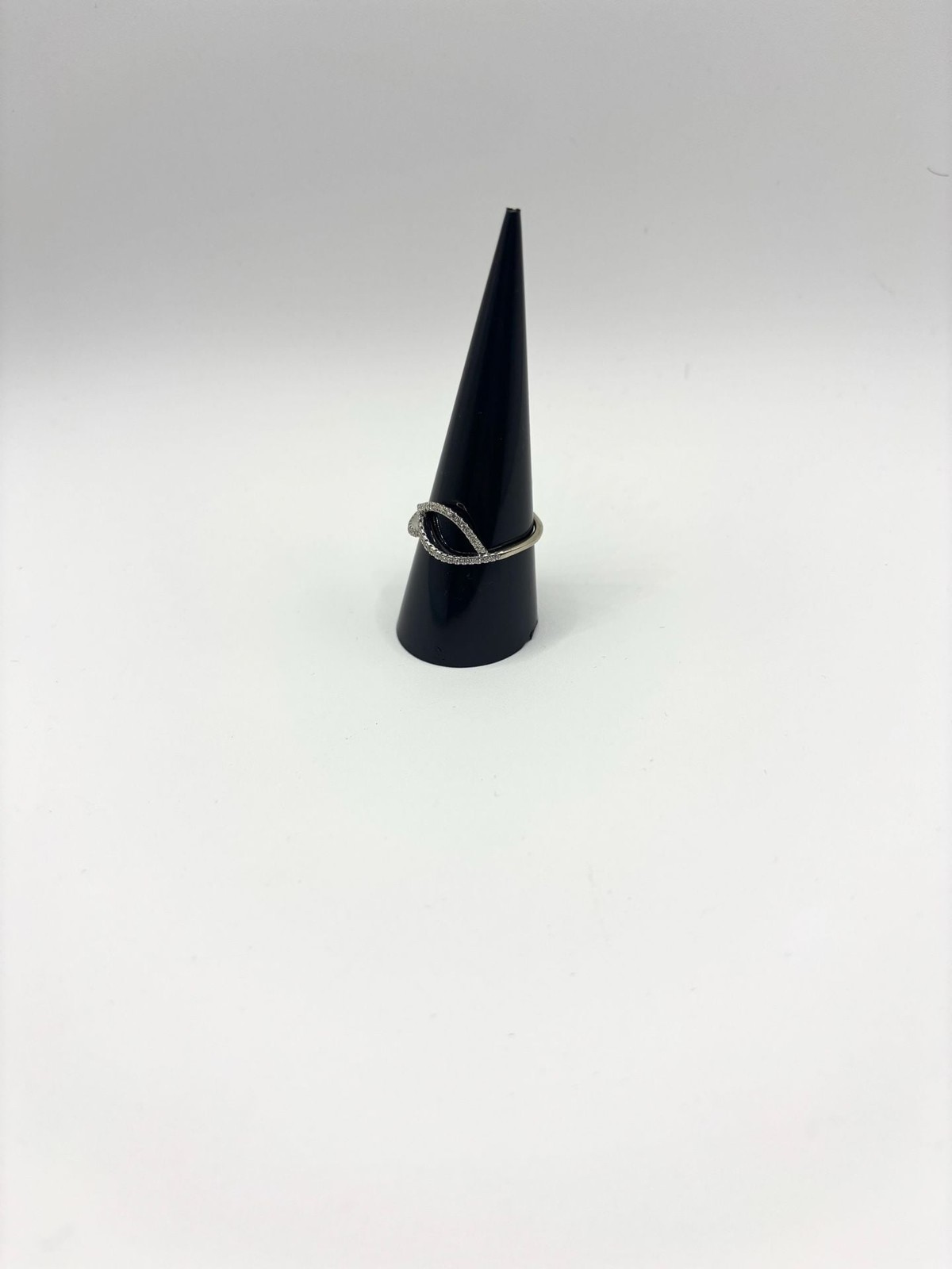 Gabriel & Co. 14k White Gold Leaf Diamond Bypass Ring