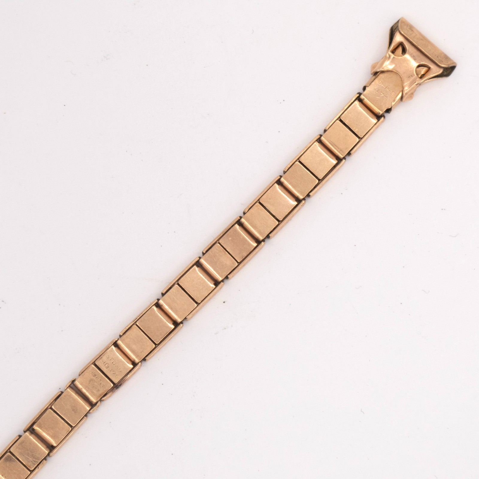 Vintage Sturdy 10.6 mm Rose Gold Filled Art Deco Wristwatch Expansion Bracelet