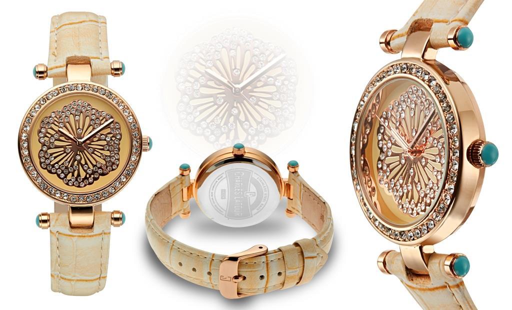 CHARLES LATOUR ~ DAHLIA LADIES WATCH / MSRP $299.99 (AVAILABLE IN 3 COLORS)