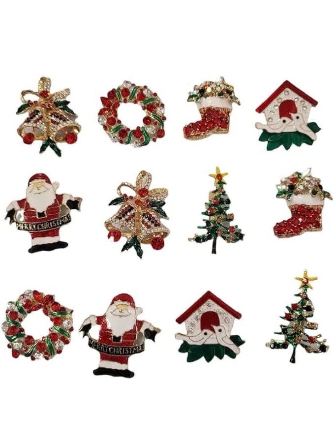 Bulk wholesal60 X Christmas Pins Brooch Lot/ Holiday Brooch /santa/ (USA SELLER)