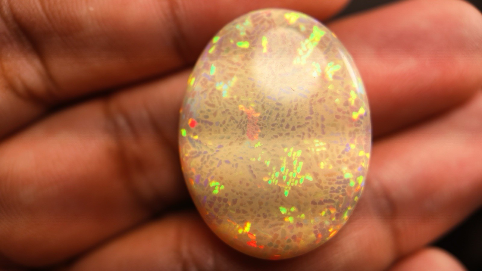 Natural Yellow Opal 28.39 Ct Oval Cabochon Loose Gemstone 29.42×23.08mm IGTL