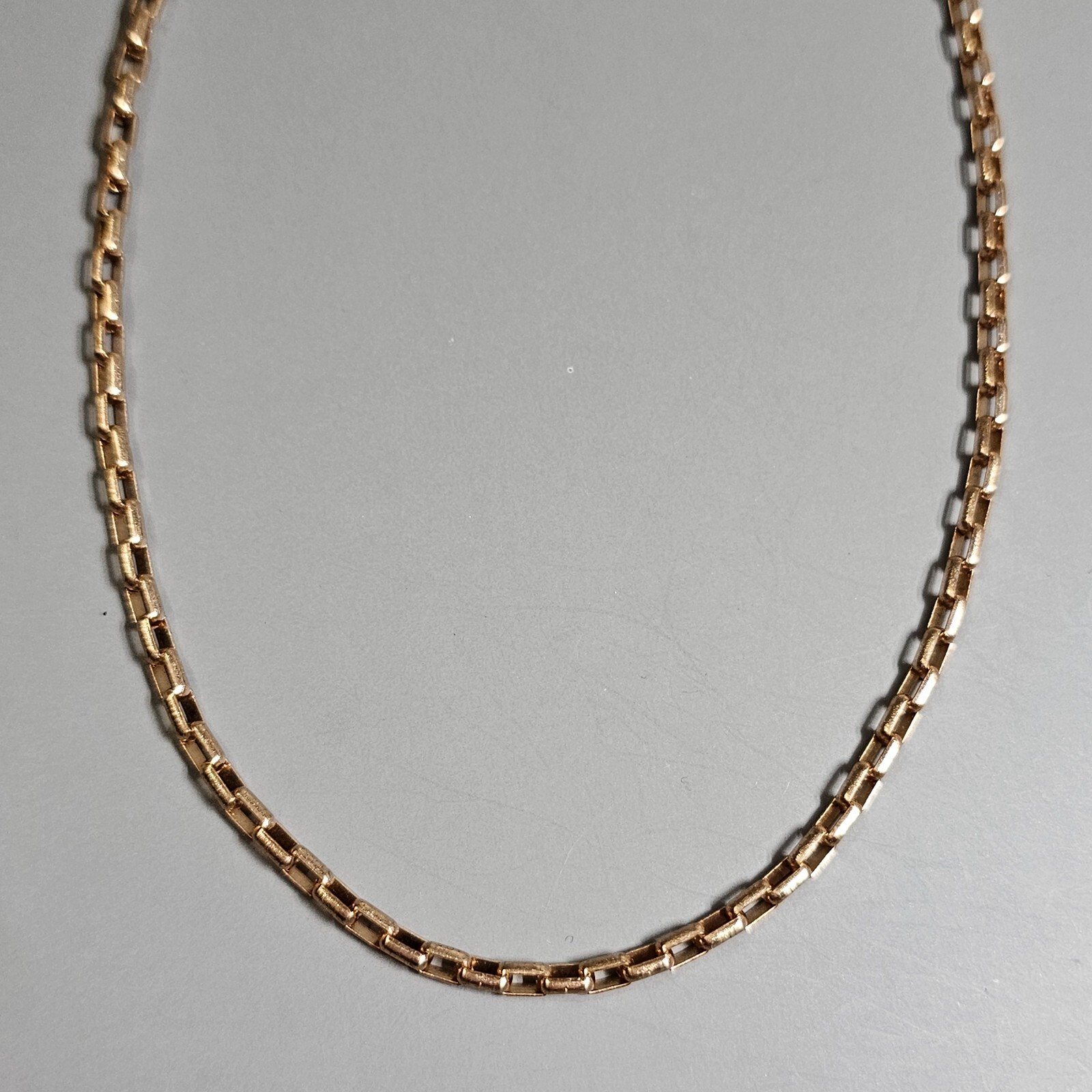 Paper Clip Chain Link Single Strand Necklace Layering Goldtone 18″-20″