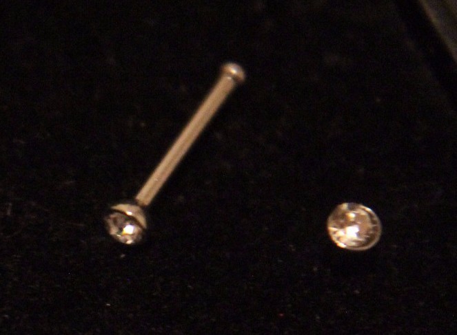 1 5 10 Bulk Nose Bone Stud Straight Stem 2mm Crystal Gem Bar Screw Ring Jewelry