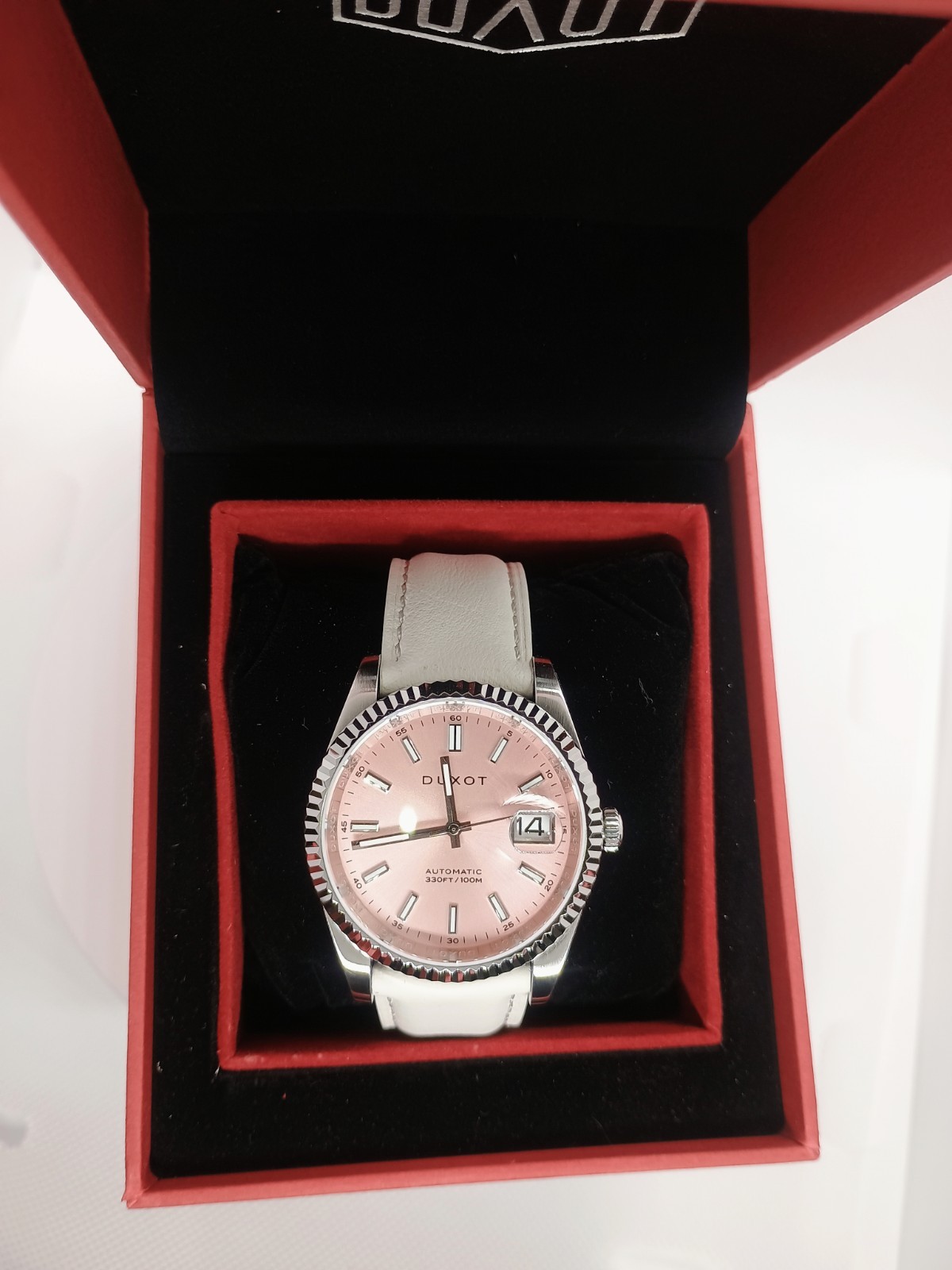 Duxot Marcel Diver Automatic Pink Dial Watch